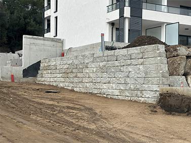 Exemple d'enrochement réalisé par GS prestataire de services TP